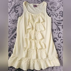 Juicy Couture Yellow Cotton Ruffled Sundress